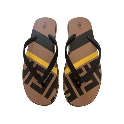 fendi flip flops men|Fendi twist detail slides.